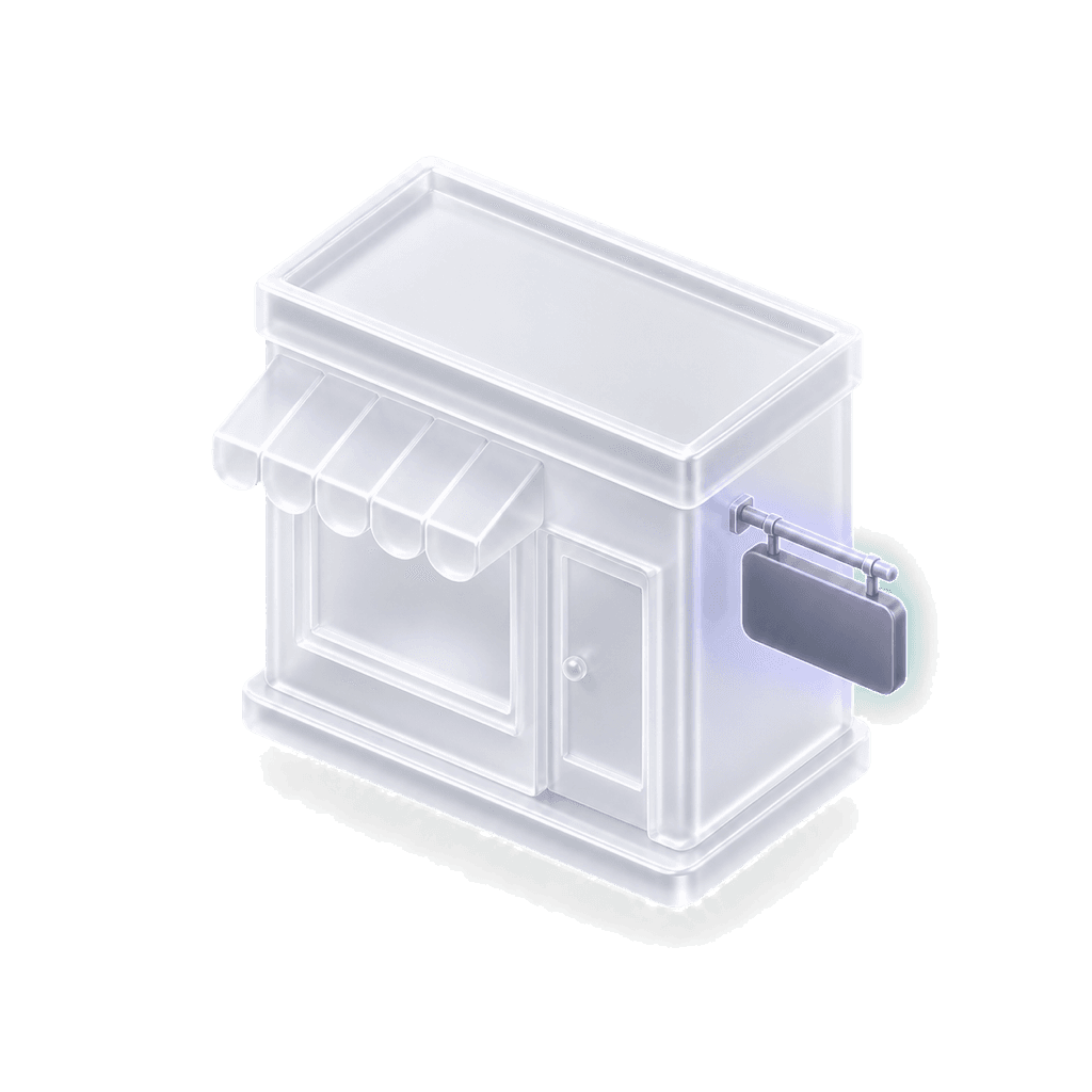 An isometric website with a glowing checkout button representing the planned launch flow